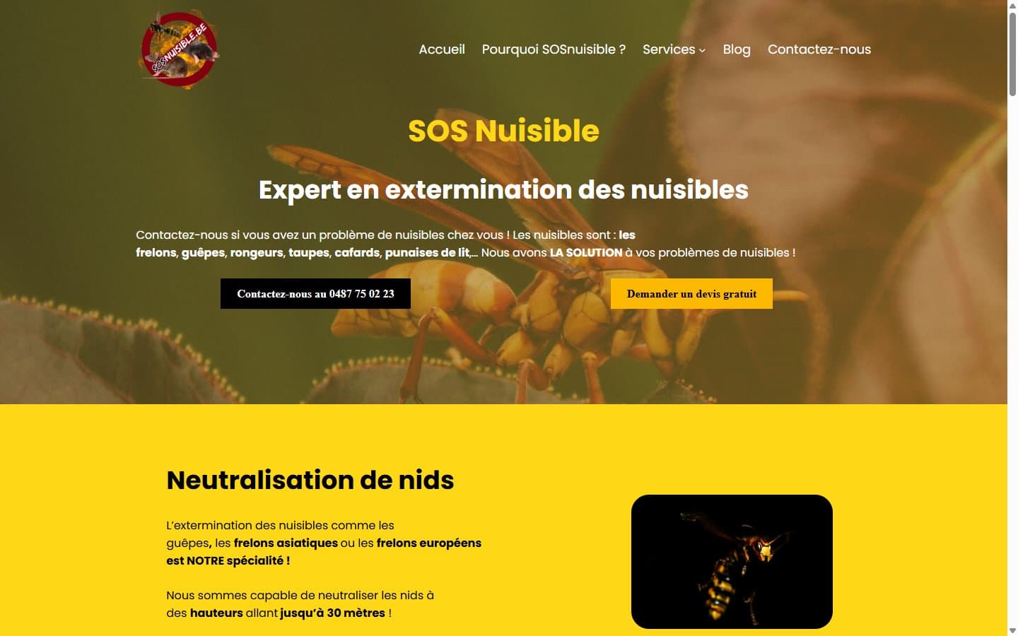 Site SOS Nuisibles